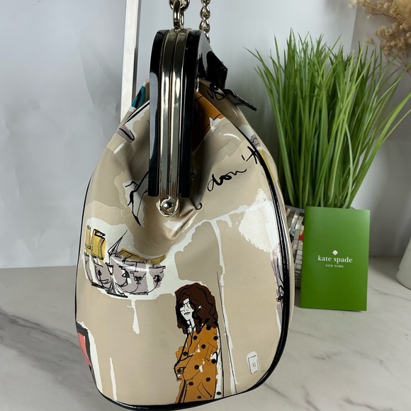 Kate Spade RARE‎ Garance Doré Collection Clutch Hand Shoulder Bag Kisslock Uniqu - Picture 9 of 15